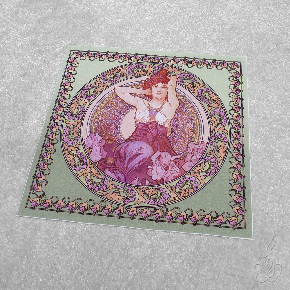 Velký bavlněný panel A.Mucha - Ametyst