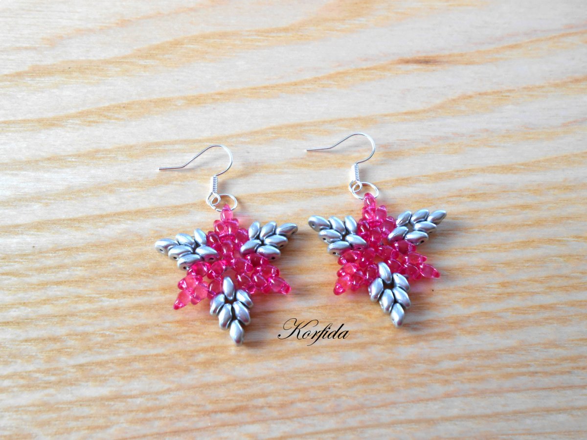 Náušnice šité hvězdičky (96/16)