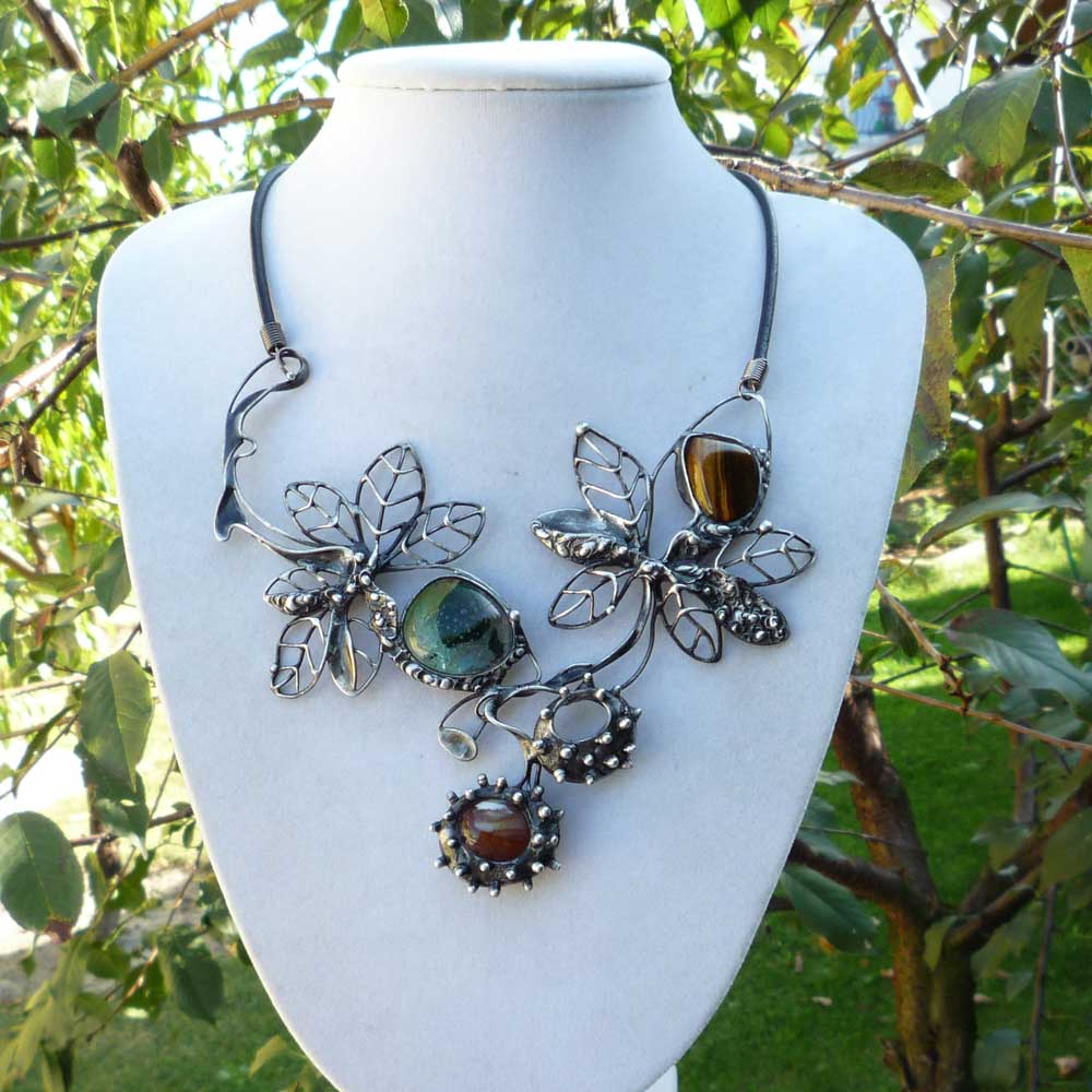 Krásy podzimu - tygří oko,achát,sklo