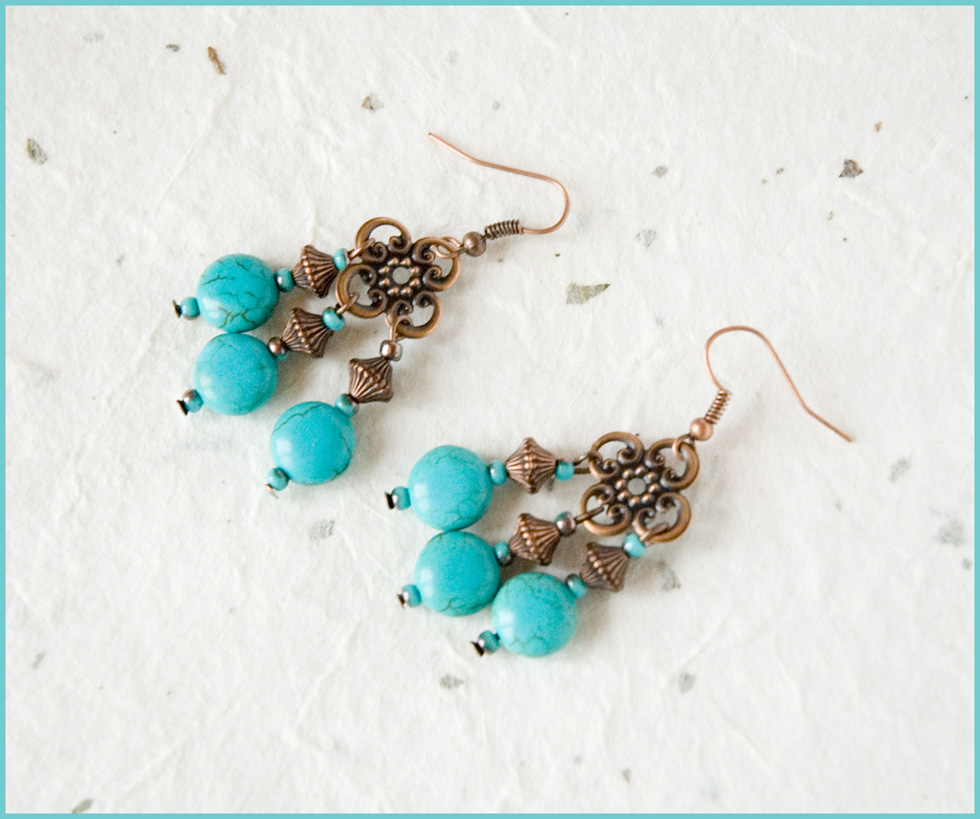 Tyrkysové náušky 2