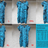 Tyrkysovo-černé dámské batikované šaty S - XXL 14844022