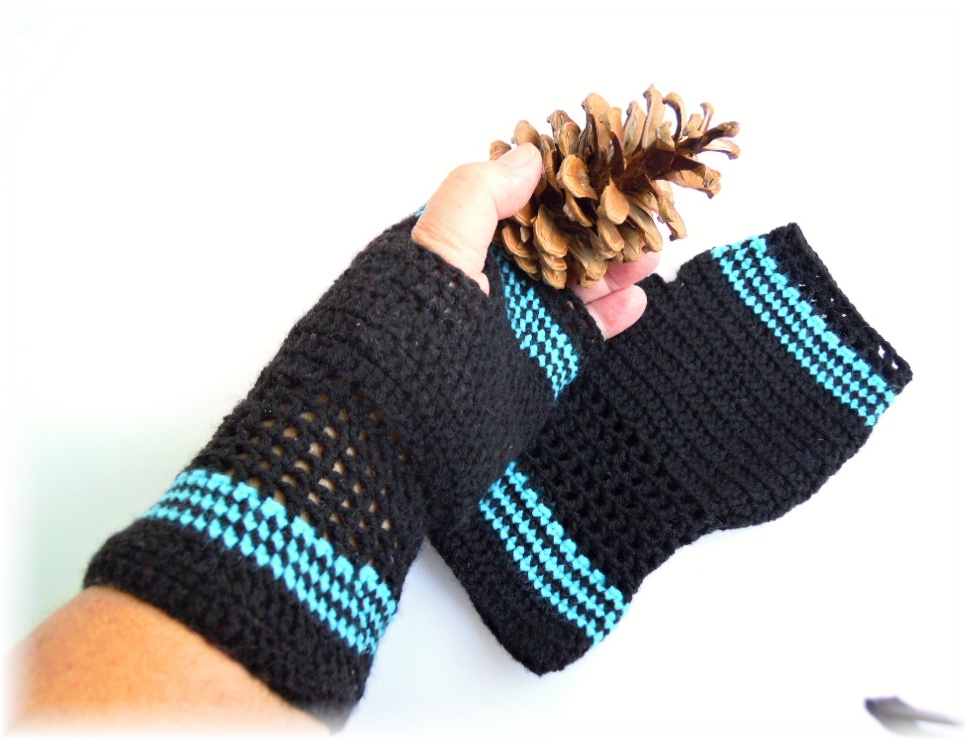 rukavice bezprsté- tyrkysky