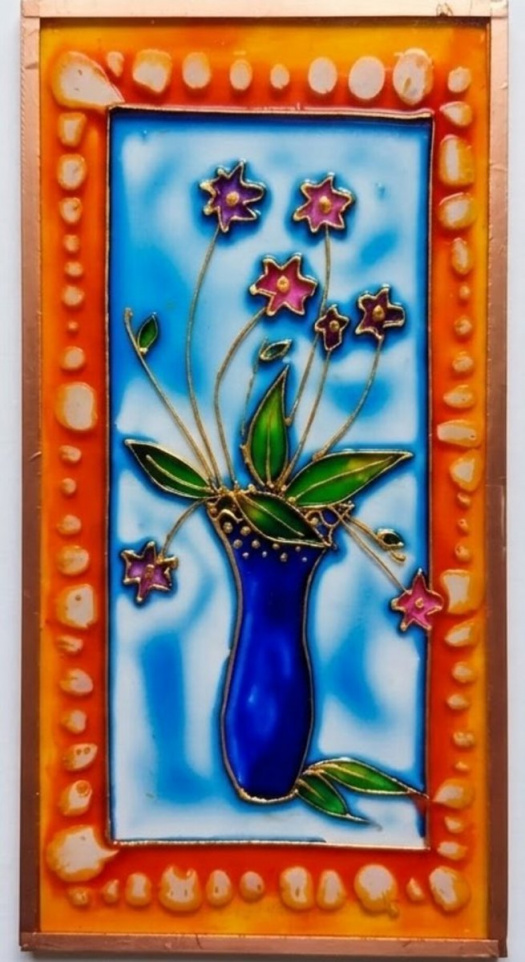 Skleněná louka 8x16cm