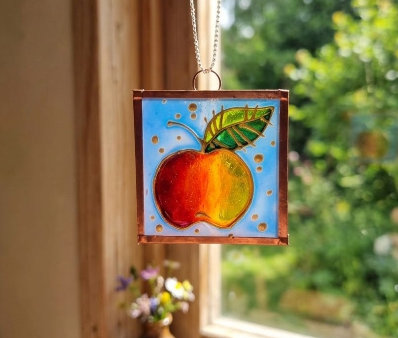 Sladké Jablko v Zlatém Rámci 3x3cm