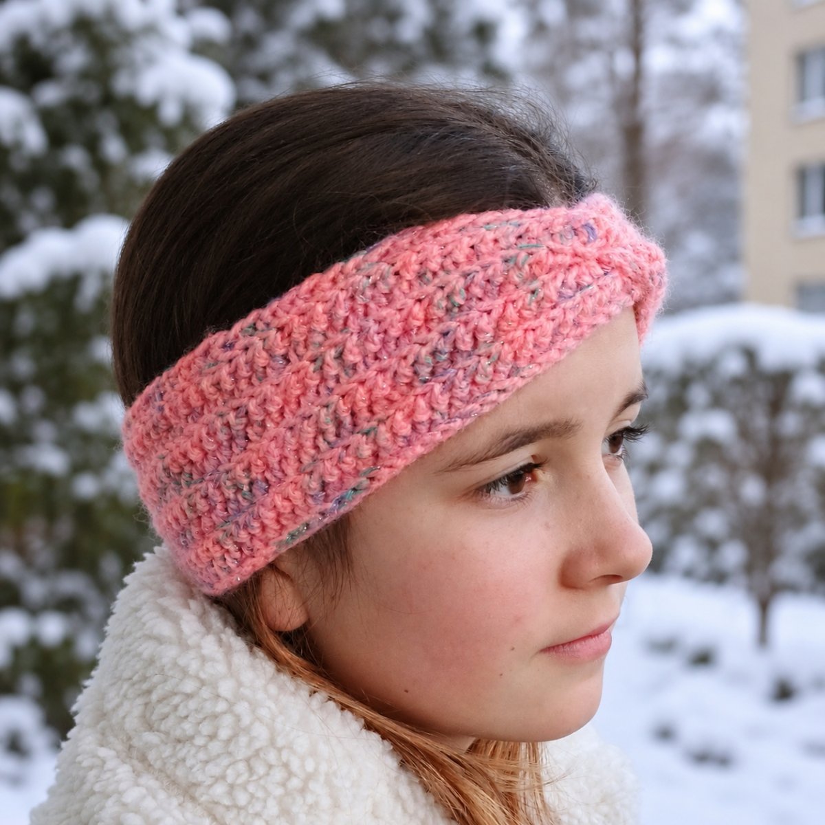 Dětská čelenka růžová