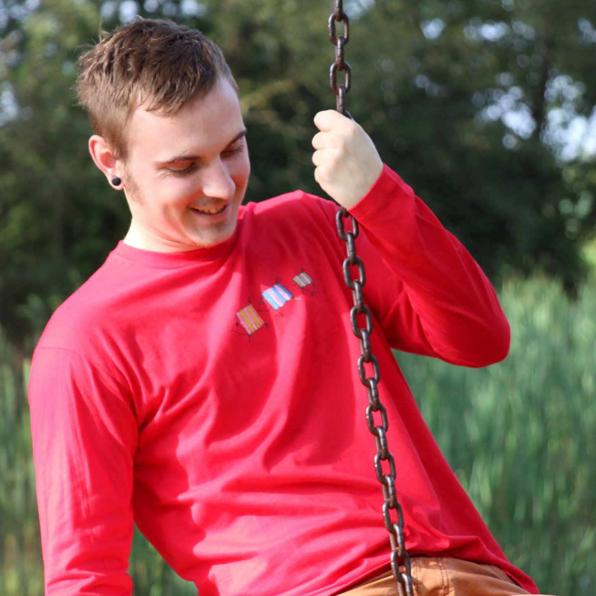 Malované triko prasátkové vel. L DLOUHÝ RUKÁV