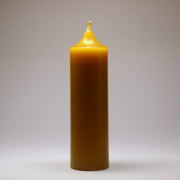 Svíčka ze včelího vosku - válec se špičkou