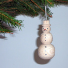 Dřevěná vánoční ozdoba č.6 - sněhulák