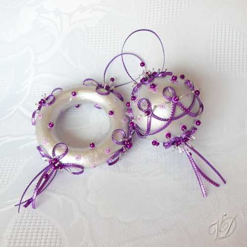 Originální vánoční ozdoba - Sugilit ve stříbře