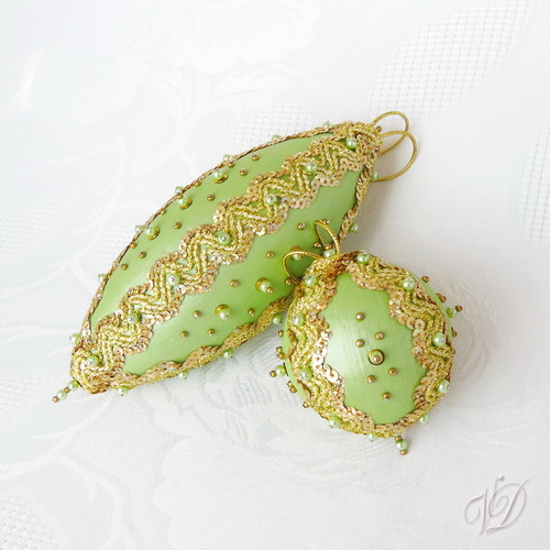 Originální vánoční ozdoba - Ozdobený fuchsit - sada ozdob