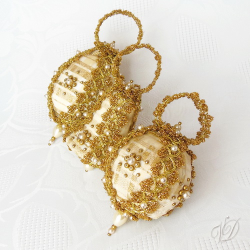 Originální vánoční ozdoba - Královské polibky - sada ozdob