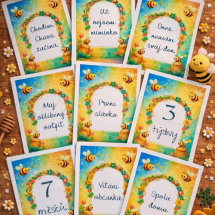 Milníkové kartičky pro miminko – motiv Včelky