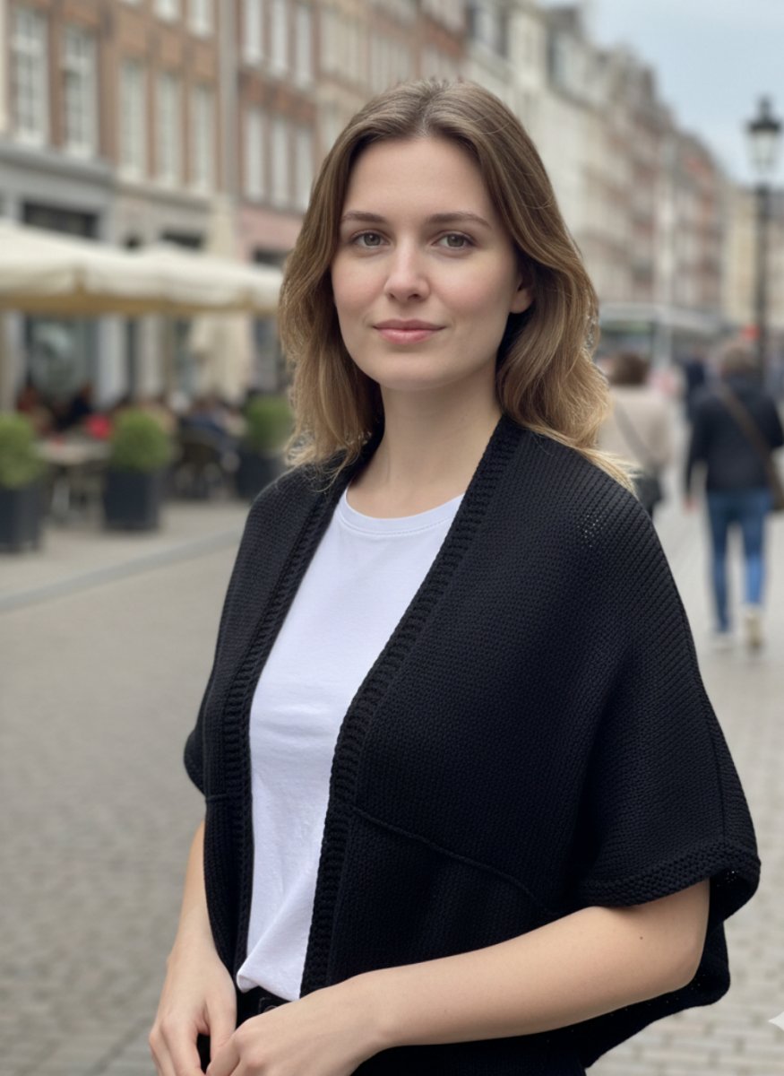 Černá pletená vesta