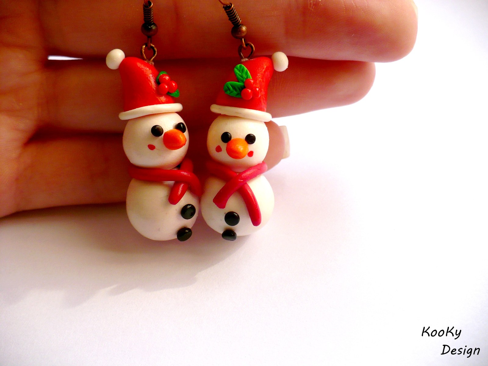 Visací náušnice - sněhuláčci II.