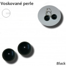 Voskované perle s 1 otvorem - 12 mm - Black - 2 ks