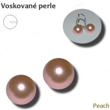 Voskované perle - půldírové - 8 mm 