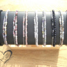 Jemný náramek nerez ocel a Spinel 3mm