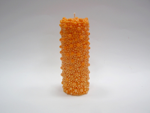 Svíčka vonná z palmového vosku - bublina - oranžová