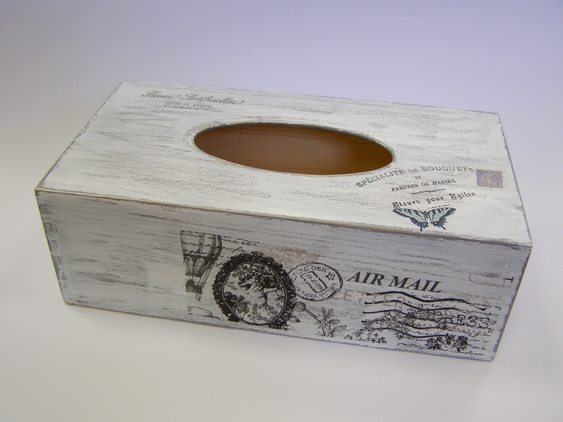 Krabice na kapesníky - V šedé patině