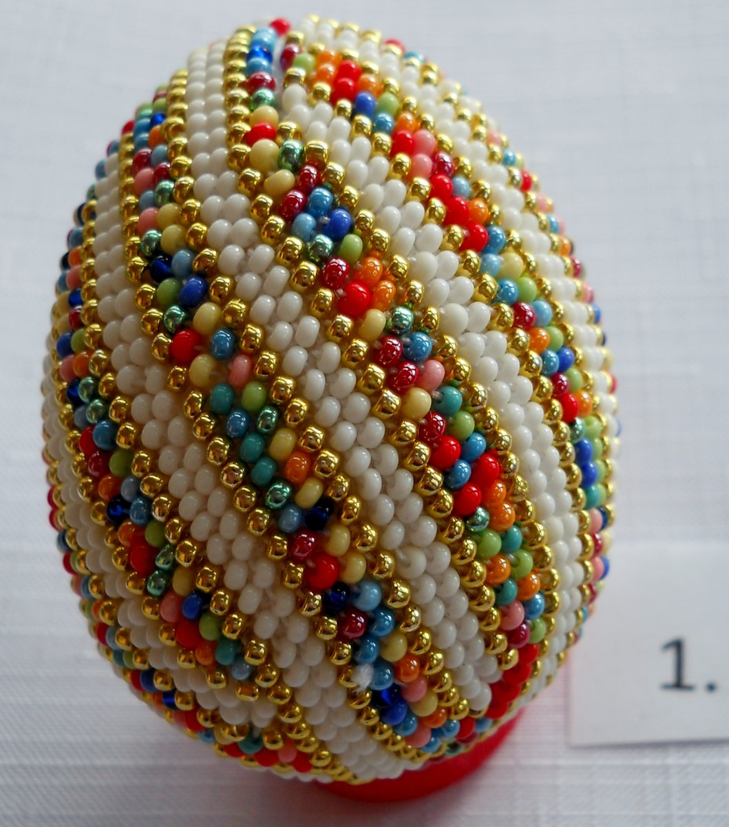 Návod  háčkovaná korálková kraslice vzor 2020-01