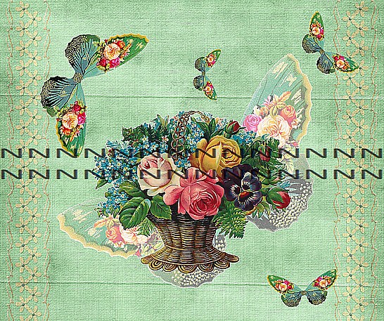 Bavlněná látka - panel  W4