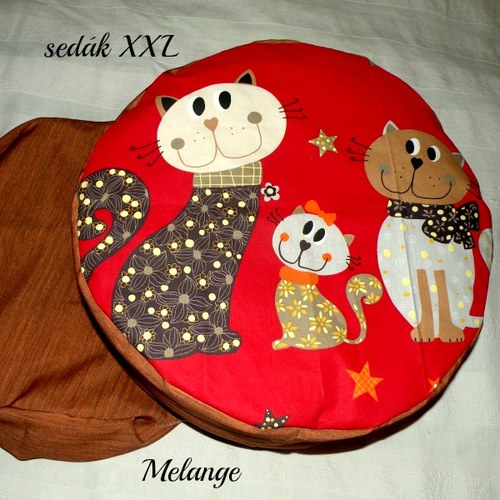 Kočičí v čokoládě sedák-XXL