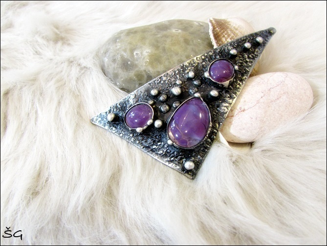 Spona do vlasů - purple shards