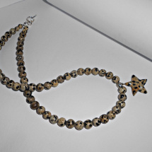Pánský náhrdelník - Jaspis dalmatin