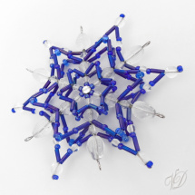 Korálková hvězda trio modrá měňavá (KO052)