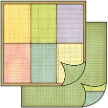 Oboustranný papír na scrapbook Barevné obdélníky (1ks) (SBB211)
      