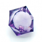 Dvojitý korálek - bead in bead, 1ks, fialová Lila