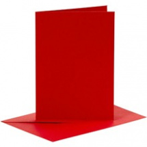 A6 přání a obálky 6ks (230g/m2) červené (23019)
      