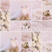 Čtvrtka perleťová A4 svatební motivy - bílá (62044601)
      