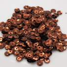 Flitry ,kulatý tvar, prolamované, 6mm - barva čokoládově hnědá 5g