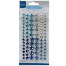 Samolepicí dekorační hvězdičky (90ks) - modré a stříbrné (CA3112)
      