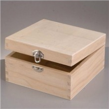 Dřevěná krabička čtvercová 19x19x10cm (1432735)
      