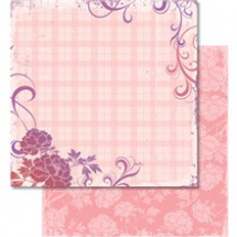 Třpytivý oboustranný scrapbookový papír Love Růžové kytky (70310027)
      