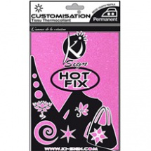 Hot-fix nažehlovací třpytivá folie UV růžová (TISSU-UV PINK)
      