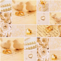 Čtvrtka perleťová A4 svatební motivy - krémová (62024601)
      