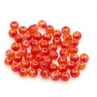 Praskané perly - 4mm, barva oranžovočervená, 30ks