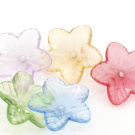 Akrylové korálky květina 18mm -  mix barev 10kusů