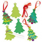 Škrábací obrázky k zavěšení - zelený vánoční stromeček (8ks) (EX786)
      