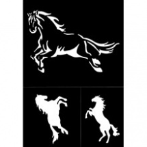 Samolepicí flexi šablona 18x12 koně (BSL-014)
      