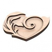 Srdce č. 003 - Dřevěné razítko na textil (1ks) (RT-SR003)
      