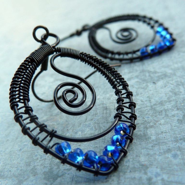 Náušnice - Vášnivě modrá