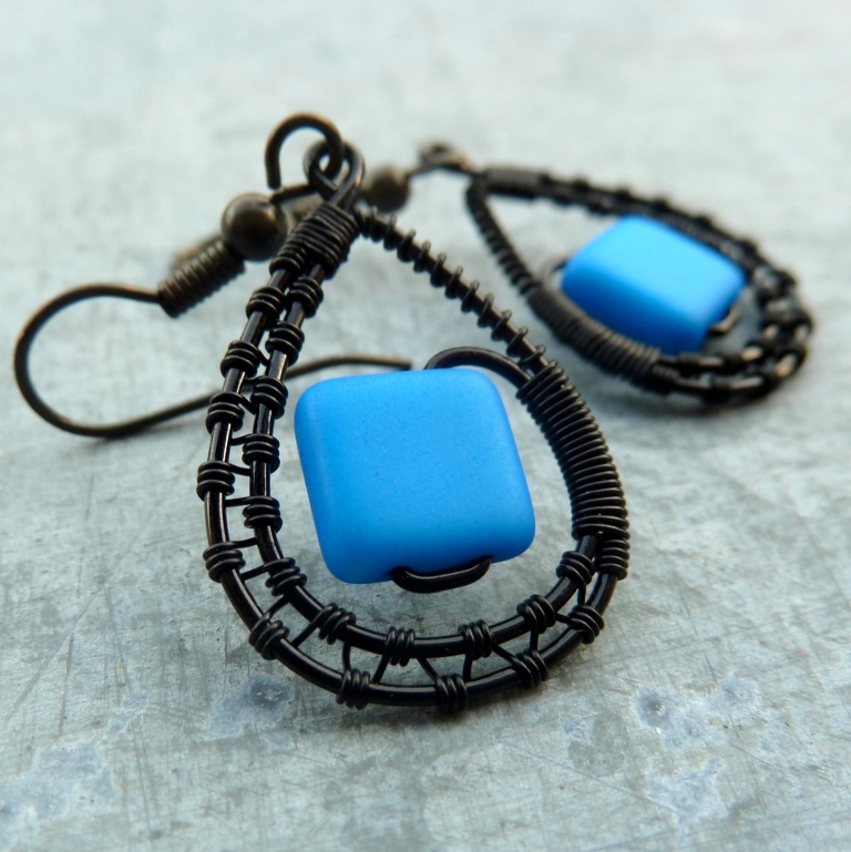 Náušnice - Crazy Neon modré