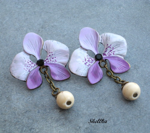 Náušnice ,,ORCHIDEJ,,3