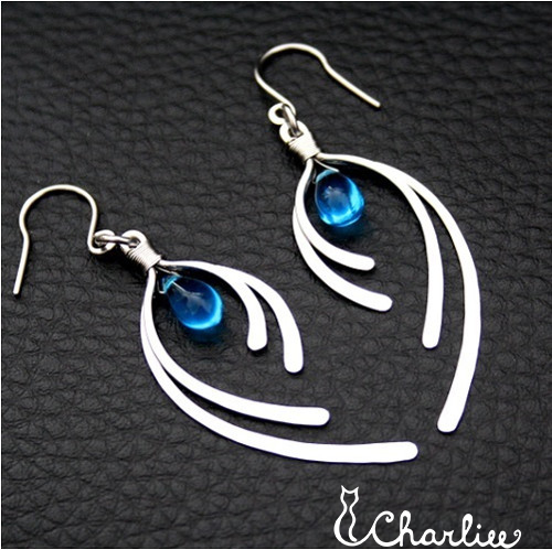 Tepané náušnice - BLUE ANGEL 2 - hypoalergenní chirurgická ocel