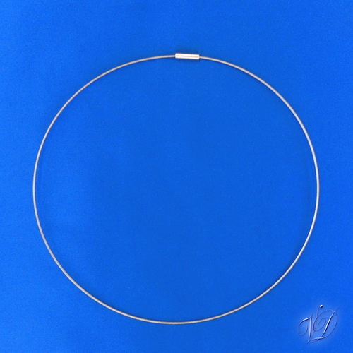 Obojek na přívěsek - lanko - stříbrné (č.09)