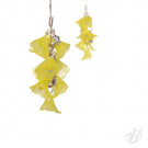 Náušnice - Květinové hrozny žluté (0228)